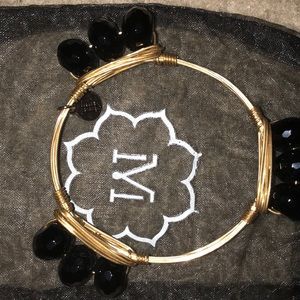 Black stone bangle
